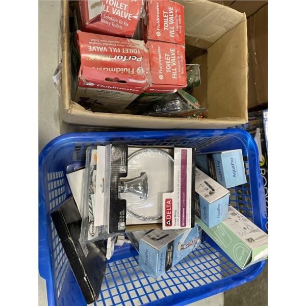 LOT OF PLUMBING AND BATHROOM SUPPLIES