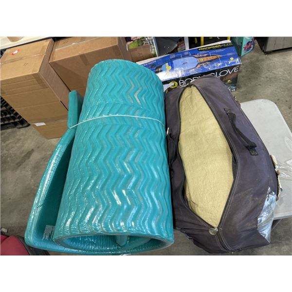 FOAM CAMPING MATT AND CAMP TENT