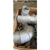 Image 3 : BOX OF TIN DUCTIING PIECES AND SHOWER FAUCET