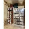 Image 3 : WOODEN BOX OF STAMPS AND INK PADS