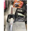 Image 1 : RECORD PLAYER, BATTERY CHARGERS, AND HEDGE TRIMMER