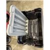 Image 4 : HEAVY DUTY RUBBER MADE STORAGE TOTE W/ LID AND SHOP CRAWLER