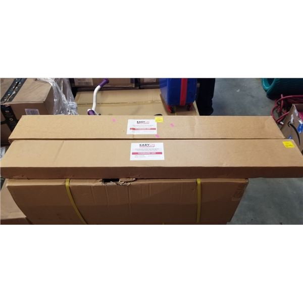 TWO SETS OF NEW EASY ON STAINLESS STEEL MICRO MESH GUTTER GUARD PROTECTION 48 FT TOTAL RETAIL $170