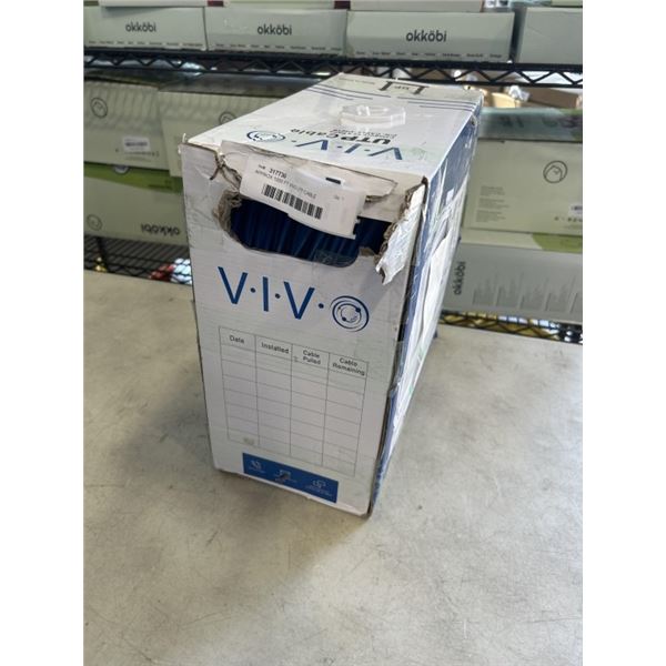 APPROX 1000 FT VIVO UTP CABLE CATEGORY 5E 4 PAIRS
