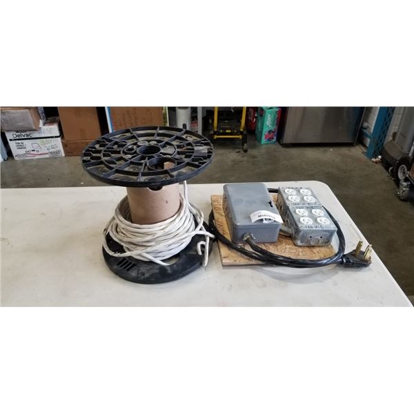 POWER SUPPLY BOARD AND PARTIAL ROLL OF POWER CABLE