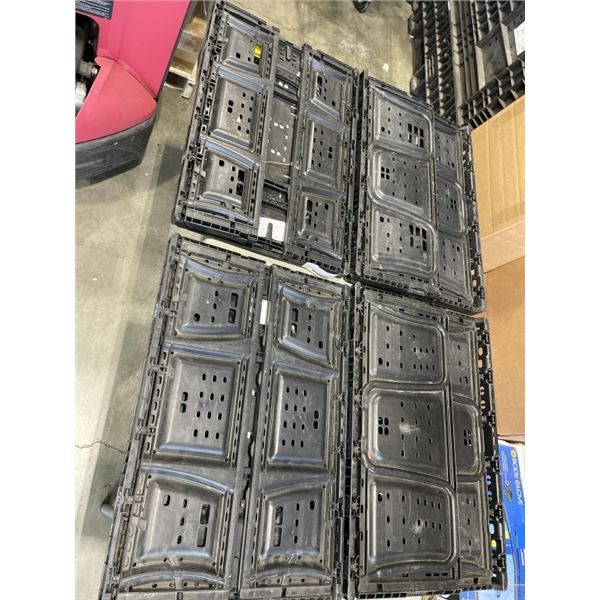 STACK OF FOLDING CRATES