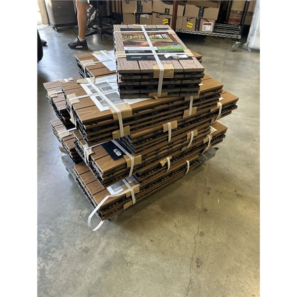 110 SQFT OF NEW ELEGANCE PREMIUM TEAK DECK TILES, 11 PACKS OF 5, 12X24 EACH