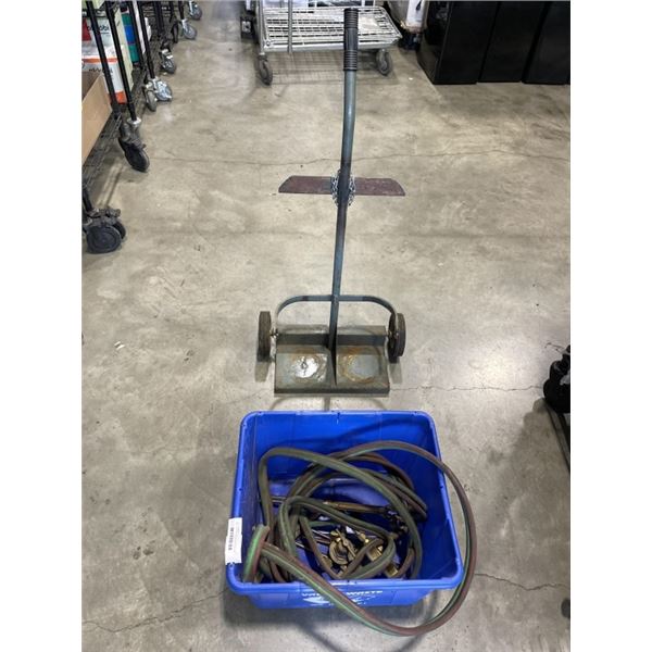 DUAL TANK DOLLY W/ HOSES AND GAUGES