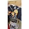 Image 3 : GOLF CLUB SET W/ BAG AND COVER- VINTAGE SEVENTY-SIX CAMPBELL WOODS AND ASSORTED IRONS