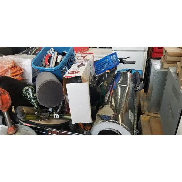 PALLET OF ASSORTED GOODS, CONTENTS OF REPOSESSSED VEHICLES, BIN NOT INCLUDED