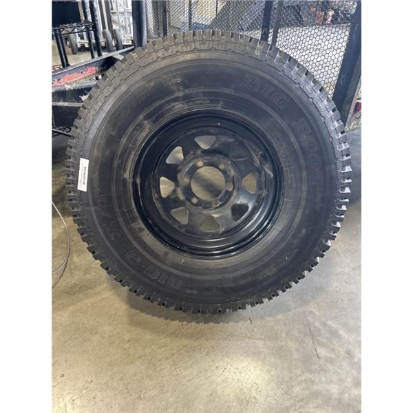 BIG FOOT M+S LT25585R16 TIRE ON 6 BOLT RIM