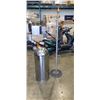Image 1 : CHROME COMMERCIAL GARBAGE CAN, LIFT OFF AND COAT RACK