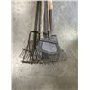 Image 2 : SHOVEL, METAL RAKE, GARDEN HOE, AND PITCHFORK