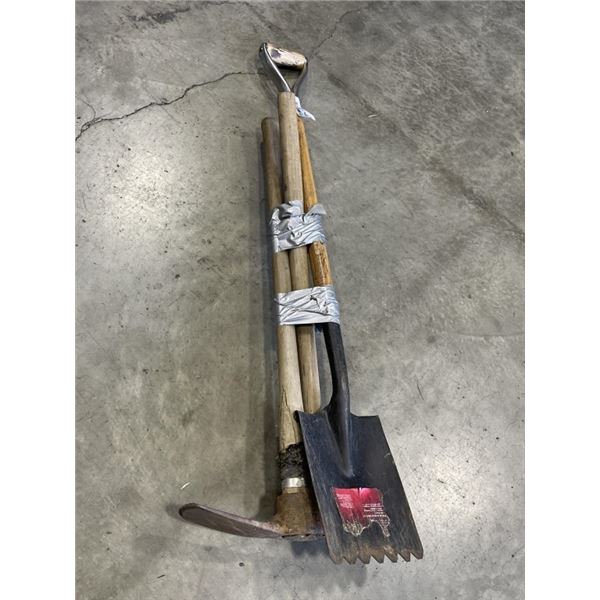 SHOVEL, PICKAXE AND HAMMER