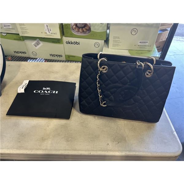 CHANEL PURSE AND COACH GIFT BAG, UNAUTHENTIC