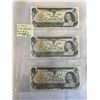 Image 1 : 3  MINT 1973 CANADIAN $1 BILLS, LAST ISSUES OF $1 BILL