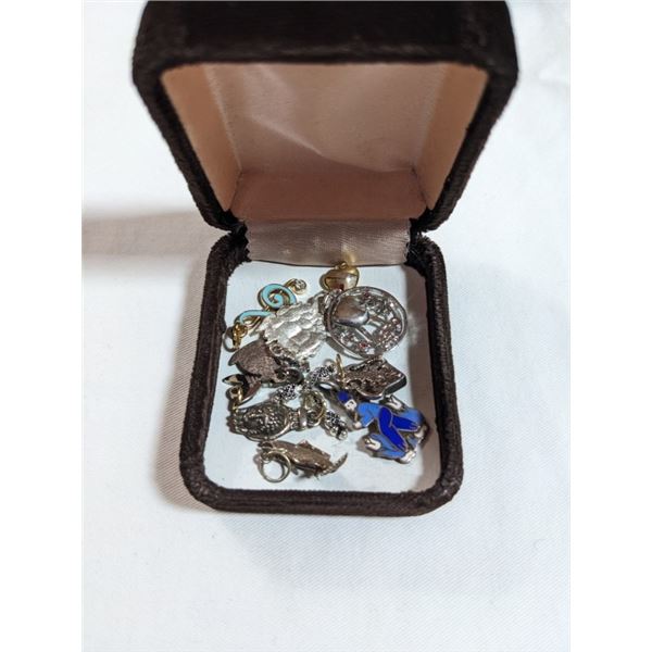 12 VINTAGE SILVER CHARMS SOME 925 STERLING SILVER