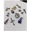 Image 2 : 12 VINTAGE SILVER CHARMS SOME 925 STERLING SILVER