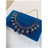 Image 2 : VINTAGE BLUE AND CLEAR GLASS STONES NECKLACES