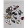 Image 2 : BOX W/ PAIRS OF VINTAGE DANGLE EARRINGS