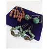Image 1 : 3 PAIRS OF VINTAGE SEMI PRECIOUS STONE BEADS EARRINGS