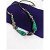 Image 1 : MALACHITE STONE AND SILVER BEADS NECKLACE