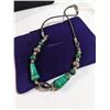 Image 2 : MALACHITE STONE AND SILVER BEADS NECKLACE