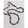 Image 2 : VINTAGE PEARLS AND GEM STONES BEADS NECKLACE