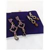 Image 2 : 2 PAIRS OF VINTAGE RHINESTONES EARRINGS