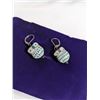 Image 2 : PAIR OF STERLING SILVER HAND PAINTED OWL EARRINGS
