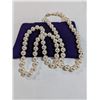 Image 1 : EXTRA LENGTH, HAND KNOTTED PEARLS NECKLACE, 27"