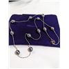 Image 2 : GENUINE BLACK PEARL NECKLACE