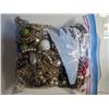 Image 1 : BAG OF OLD COSTUME JEWELRY, BORKEN PARTS, BEADS ETC