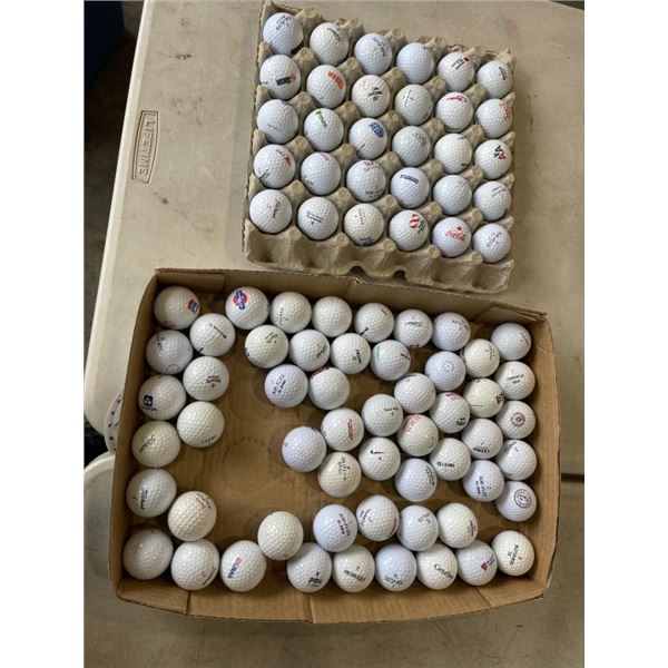 60 GOLF BALLS WITH A VARIETY OF LOGO'S