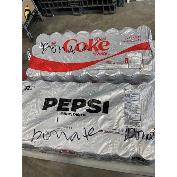 2 32PACKS OF DIET COKE AND DIET PEPSI