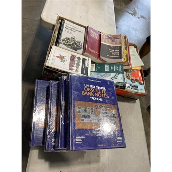 LOT OF COIN, STAMPS AND PAPER MONEY PRICE GUIDES
