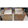 Image 1 : 2 ROLLING CRATES OF ASSORTED VINTAGE RECORDS