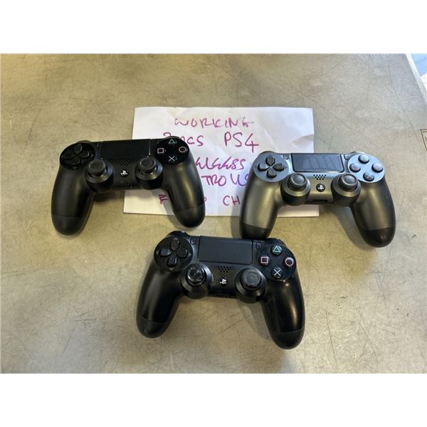 3 PS4 CONTROLLERS