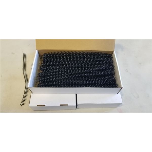 3 NEW PACKS OF PLASTIC SPIRAL BINDING COILS (100 PER PACK)