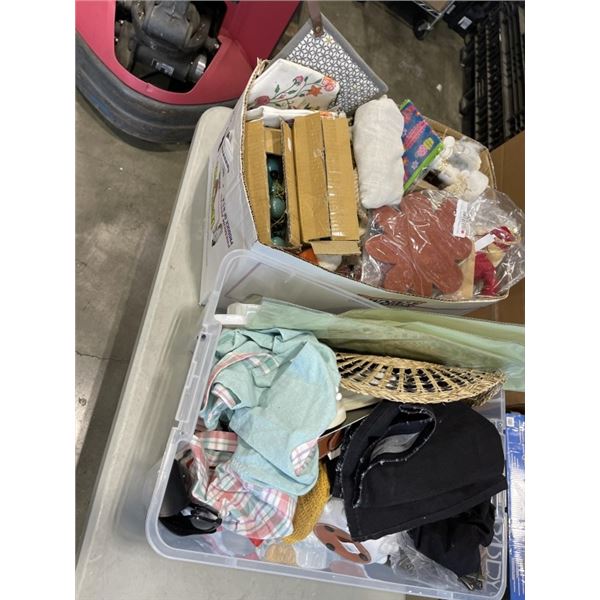2 BOXES OF ASSORTED DECOR, SUNGFLASSES, SOME NEW