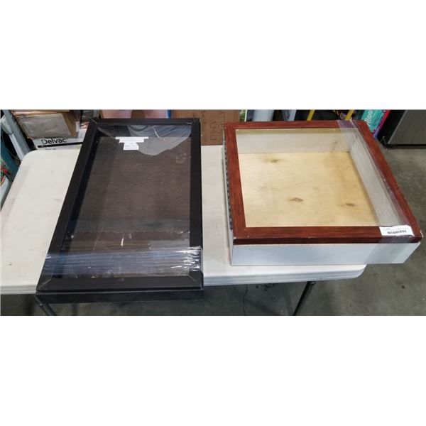 2 TABLE TOP DISPLAY CABINETS / SHADOW BOXES