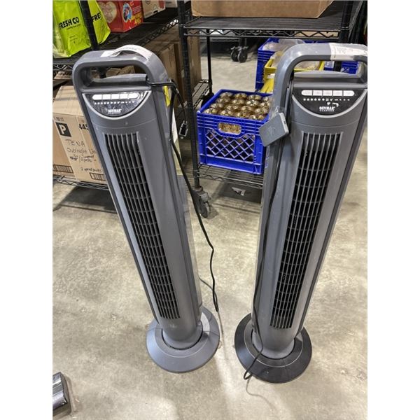 TWO SEVILLE CLASSIC TOWER FANS BOTH WORKING