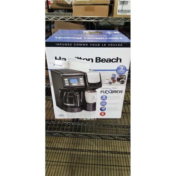 HAMILTON BEACH FLEXBREW TRIO 12-CUP COFFEE MAKER - TESTED WORKING, RETAIL $119