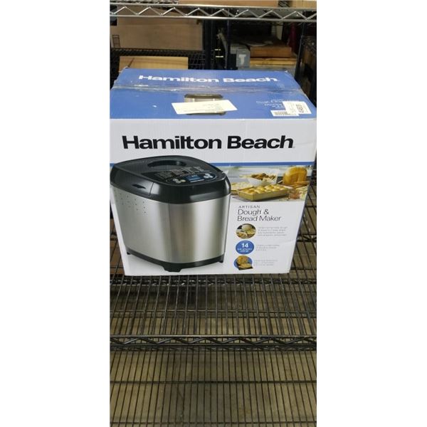 HAMILTON BEACH ARTISAN DOUGH AND BREAD MAKER - TESTED WORKING, RETAIL $149