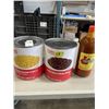 Image 1 : 2.84L DARK RED KIDNEY BEANS, 2.84L KERNEL CORN, AND 1L VALENTINA HOT SAUCE