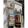 Image 1 : LOT OF VINTAGE RECORDS, DISCS, VHS, ETC