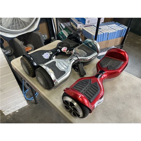 3 HOVER BOARDS - UNKNOWN CONDITION