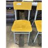 Image 4 : 4 WOOD AND METAL STACKING CHAIRS