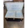 Image 2 : VINTAGE METAL SHIPPING TRUNK AND WIRE ORGANIZER