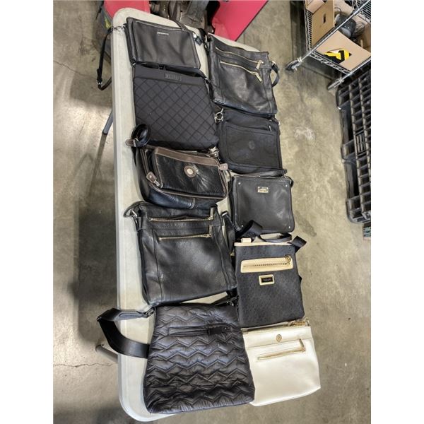 ASSORTED PURSES AND BAGS, DANIER, ROOTS ETC
